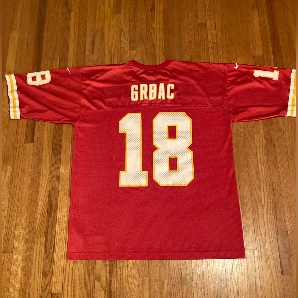 Kansas City Chiefs Jersey - #18 Elvis Grbac QB - XL